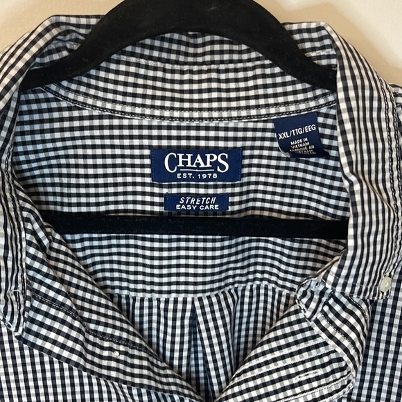 Black and white plaid long sleeve button down ax XXL - Picture 3 of 5